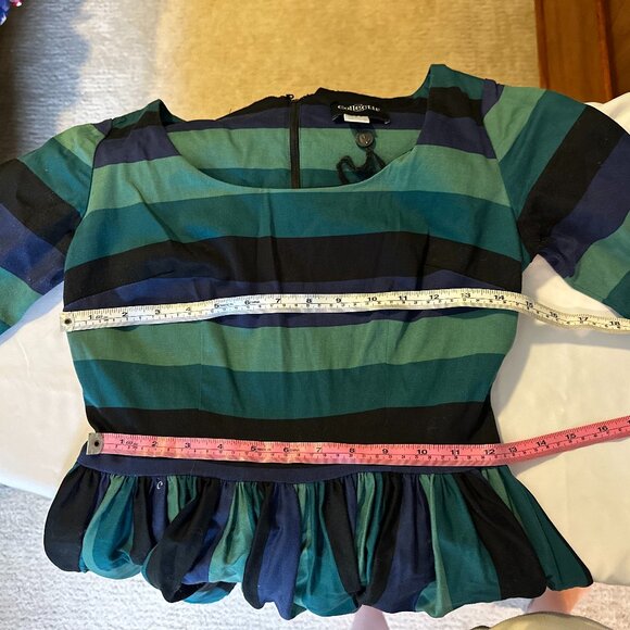 Collectif Amber-Lea Twilight Stripe Swing Dress - Picture 4 of 4